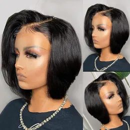 Short Bob Lace Front Straight Wig Part Pixie Bob Lace Human Hair Wigs for Women Pre Plucked Brazilian Remy Wig