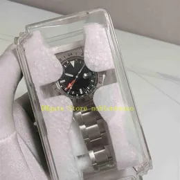 Real Po And Gift Box BP Factory Men's Vintage Watch Men 40mm Black Dial 1978 Old Style 1655 Orange Hand Freccione Asia 2812256