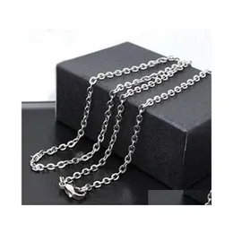 Ketten Modeschmuck Männer Frauen Edelstahl Kette 50 cm O Fit DIY Anhänger Halskette BK Drop Lieferung Halsketten Anhänger Dhqu8