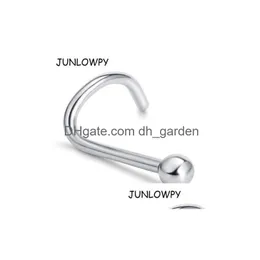 Nose Rings Studs Stud Surgical Steel Ring Piercing Nez Cartilage Ball Nariz Body Jewelry Gold Sier Drop Delivery Dhgarden Dhz4P