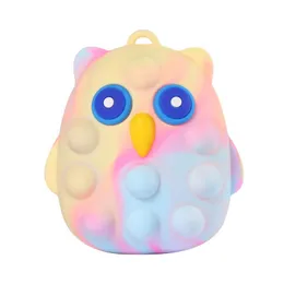 Fidget Toys Christmas Gift Owl Bubble Music Sports Push It Bubble Sensory Autism Special Needs Stress Reliever Squeeze Decompression for Kids Family