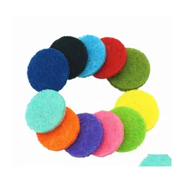 Distanser 15mm Fit 20mm Locket Colorf Aromaterapi Felt kuddar smycken Fynd blandar f￤rg f￶r eterisk olja diffusor droppleveranskomponent dhdf3