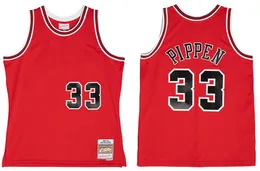 Scottie Pippen Designer Custom Basketball Jerseys S-6XL Mitchell Ness Jersey 2003-04 Mesh Hardwoods Classics Retro Jersey Men Women Youth Red Black