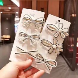 Parlatıcı Yaylar Rinestone Pulin Sequin Şerit Kip Butik Saç Bows Barrettes Aksesuarlar Saçclips 1660