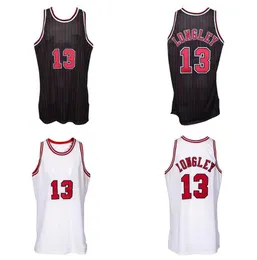 Luc Longley Designer Custom Basketball Jersey S-6XL Mitchell Ness Jersey 1997-98 Mesh Hardwoods Classics Retro Jerseys Men Women Youth White Red 13