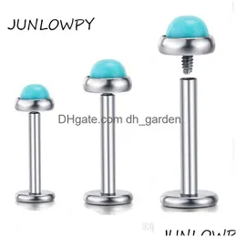 LABRET LIP PIERANIE JEINDY TRAGUS UCHO WEWNĘTRZNIE KRYTAL Kamienna Labret Barca Pierścień Ciało ze stali nierdzewnej 60pcs Dhgarden Dhlqb