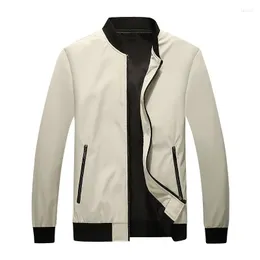 남성용 재킷 아시아 크기 2023 봄 단색 남성 일본 신선한 재킷 청소년 남자 지퍼 비즈니스 캐주얼 스탠드 칼라 코트
