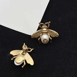 Designerskie kolczyki materiał mosiężny 925 srebrne igły antyalergiczna pszczoła luksusowa marka kolczyk panie wesela strony prezenty wykwintna biżuteria