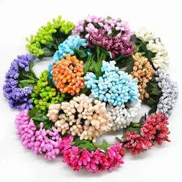Dekoratif Çiçek Çelenkler 12 PCS/LOT ELCERS SİZLİ Çiçekler Dikişli Şeker Düğün Partisi Dekorasyonu Diy Çelenk Hediye Kutusu Scrapbooking Ucuz Sahte Çiçekler