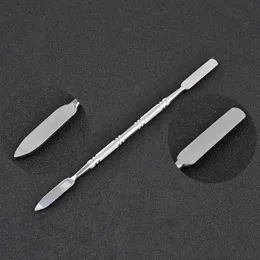 1Pc Stainless Steel makeup toner Spatula mixing stick For Blending different cream Nail Polish Durable Dual heads Bar308H