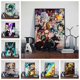Funny Classic Art Wall Painting Japanese Anime My Hero Academia Character Poster Canvas Painting Boys Room Wall Decoration Childrens gifts Cuadros