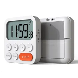 주방 타이머 데스크탑 조절 가능한 휴대용 알람 시계 도구 카운트 다운 디지털 타이머 홈 마그네틱 LCD 어린이 ABS ABS 230217