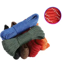 31 m wspinaczka 100 stóp 750 funtów Paracords Outdoor 4 mm 9 Strand Parachute Cord Smycz Smycz Camping Sprzęt przetrwania