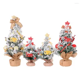 Рождественские украшения 30 см мини -искусственное поддельное дерево северное маленькое домашнее настольное настольное покрытие