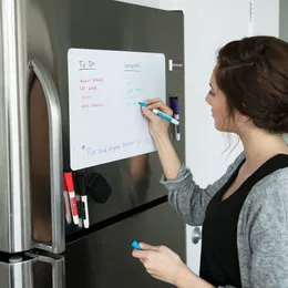 ألواح Whiteboards Magnetic Whiteboard لملصقات بطاقة الثلاجة المغناطيس قابلة للمحواة البيضاء.