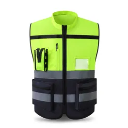 High Visibility Reflective Vest Working Clothes Motorcycle Cycling Sports Outdoor Safety Clothing Jacket