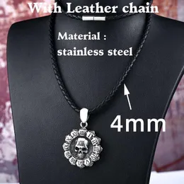 Pendant Necklaces BEIER Drop 316L Stainless Steel Vitage Skull Necklace For Man Punk Jewelry LLBP8-307R