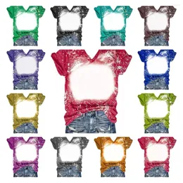 女性のTシャツの販売昇華空白vネックTシャツの男性女性を使用するDIY写真ファッションカジュアルシャツハラジュクストリートウェアトップス