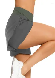 Running Shorts Women39S QuickDry Workout Sport Sport a doppio livello Yoga Athletic7262031