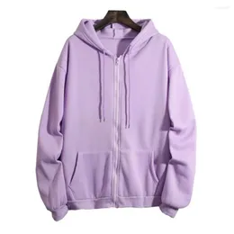 Kvinnors hoodies kvinnor män zip jacka casual hip hop hajujut streetwear y2k kläder toppar lösa grunge huvtröja dra femme hiver