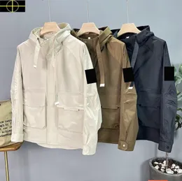 2023 Plus Boyut Taş Taş Erkekler Sweater Adası Moda Açık Yürüyüş Ceket Erkek Ceket Fermuarı Kapşonlu Ceket Baskılı Yağmur Geçirmez Spor Marka Ceketi Plus S-4XL 14