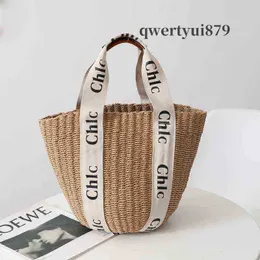 Totes Summer Str Bag Feminino Bolsa de alça de grande capacidade Bolsa de tecido feito à mão Bohemia Bolsa de férias Rattan Bolsa de praia Kintted G220624 021923H