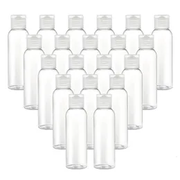 Perfume Bottle 50pcs 5100ml Plastic PET Flip Lid Lotion Bottles Wholesale Clear Cosmetic Sample Container Mini Travel Fill Vials Liquid Bottle 230217