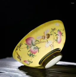 Ciotole ciotola ramen cinese Jingdezhen in porcellana in porcellana ceramica stoviglie dinnullate di buon auspicante decorazione del contenitore per la zuppa di pesca