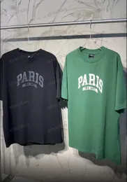 xinxinbuy Herren Designer T-Shirt 23SS CITIES PARIS Buchstaben drucken Kurzarm Baumwolle Damen Weiß Schwarz Beige S-2XL