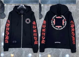 Дизайнерские мужские толстовки с капюшоном Chrome Зимние кофты Heart Hoodie Ch Куртка с длинным рукавом Свободное пальто Толстовка с капюшоном Мужчины Женщины Хип-хоп Chromees Hearts Синие пальто w2