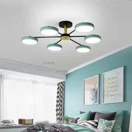 Plafoniere LED in stile nordico Macaron Modern Light Luxury Bedroom Lampade creative