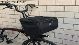 TWTOPSE 15L Bicycle MINI Basket Bag For Brompton Folding Bike Cycling Portable Fit 3SXITY PIKES 3 Holes Tern Fnhon 2202224837819