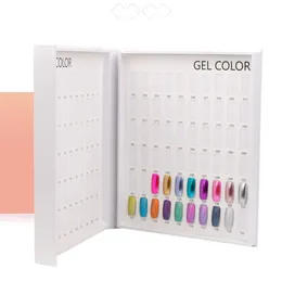 120 İpuçları Tırnak Jel Cilası Renk Ekran Kitabı Grafik Salonu Akrilik Jel Tırnak Ekran Renk Raf Kutusu Kart Grafik H012252N