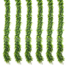 Decorative Flowers & Wreaths Simulation 175cm Money Leaf Rattan Home Restaurant Wall El Wedding Decoration DIY Waterweed Encrypted Green Pla