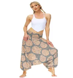 Seksi Yoga Kıyafetleri Kadın Yüksek Bel Plaj Pantsharem Pantsbaggy Hippi Boho Baskılı Aladdin Pants 2204295458174