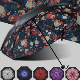 Guarda-chuvas guarda-chuva dobrável proteção solar proteção UV de cor sólida chuva duplo uso simples wj022566
