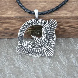 Collane con ciondolo Nordic Odin Raven Huginn e Muninn Nodi irlandesi Amuleto Gioielli pagani Accessori vichinghi Collana maschile