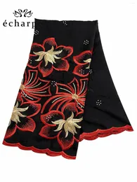 Abbigliamento etnico Ultima sciarpa di cotone Dubai Donne musulmane Hijab africano Islam Pashmina Turbante Foulard Scialle ricamato