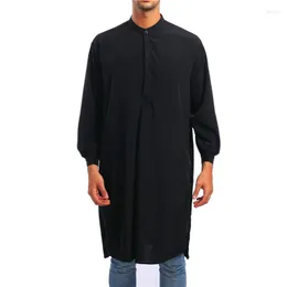 Etniska kläder muslimska mode män arabisk skjorta abayas dubai kamis homme musulman jubba tobes kaftan för islam grupp masculinas