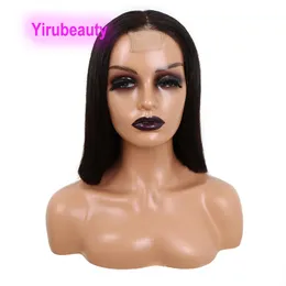 2X6 Lace Bob Wig Peruvian Virgin Human Hair Silky Straight 10-18inch Yirubeauty Natural Color 150% 180% 210% Density