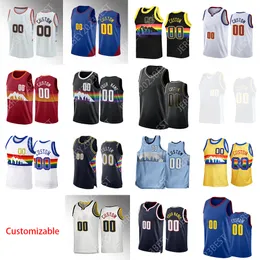 Maglie da basket personalizzate Nikola Jamal Murray Jokic Michael Porter Jr. Denvers Carmelo Anthony Aaron Gordon 50 Bones Hyland Jeff Green 32 Ish Smith 2022 23 City