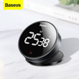 Kök Timers Baseus Magnetic Countdown Stoppwatch Manual Rotation Counter Work Sport Study Alarm Clock LED Digital Cooking 230217