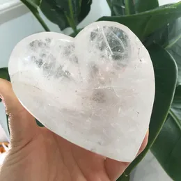 Декоративные фигурки Высококачественные натуральные чистые форму Quartz Chore Heart Crystal Bow