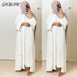 민족 의류 아이드 무바라크 무슬림 아바야 드레스 패션 멍청이 여성 Abayas Caftan Cardigan Kaftan Dubai Turkey Elegant Hijab Islamic