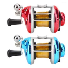 Left/right Hand Drum-Type Wheel Horizontal With Line Lure Reel Ice Fishing Tackle Accessory Baitcasting Reels