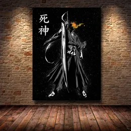 Bleach Kurosaki ichigo anime affischer m￥lar japansk klassisk anime v￤gg affisch v￤gg konst v￤ggdekor bild hem dekor duk m￥lning pojkes sovrum cuadros