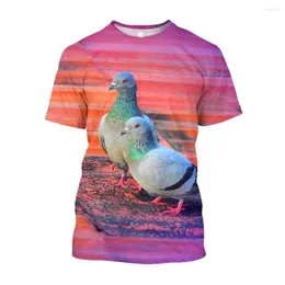 Men's T Shirts Jumeast 3D Bird Dove Printed Peace Men T-shirts Plus Size In Unisex Baggy Shirt Streetwear Kawaii Youth Clothes T-shirty
