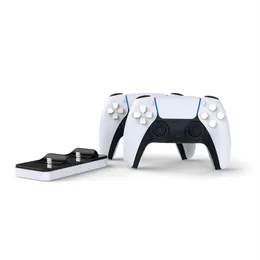 Novo controlador PS5 Stand PS5 Double Seaster Carregador PS5 Carregadores sem fio Chargers Mini USB Port Charger DropShipping