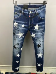 DSQ Coolguy Jeans Classic Fashion Men Dżinsy Hip Hop Rock Moto Men Men Casual Design Raped Dżinsy Zakażone chude dżinsowe dżinsy DSQ 69651