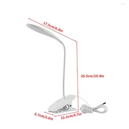 Table Lamps Night Light LED 360 Flexible Clip Desktop Lamp 6000K 1 5W Non-slip Bedside Reading